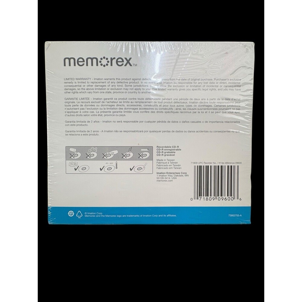 Lot of 2 Memorex Music CD-R 10 Pack Blank Discs 700MB 80 Min 40X New Sealed - Picture 5 of 7